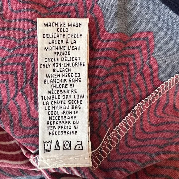 Max Studio Red and Navy Long Sleeve Mini Dress Size M LIKE NEW - Picture 8 of 8